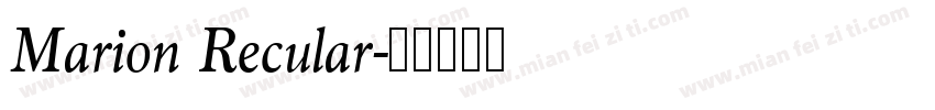 Marion Recular字体转换